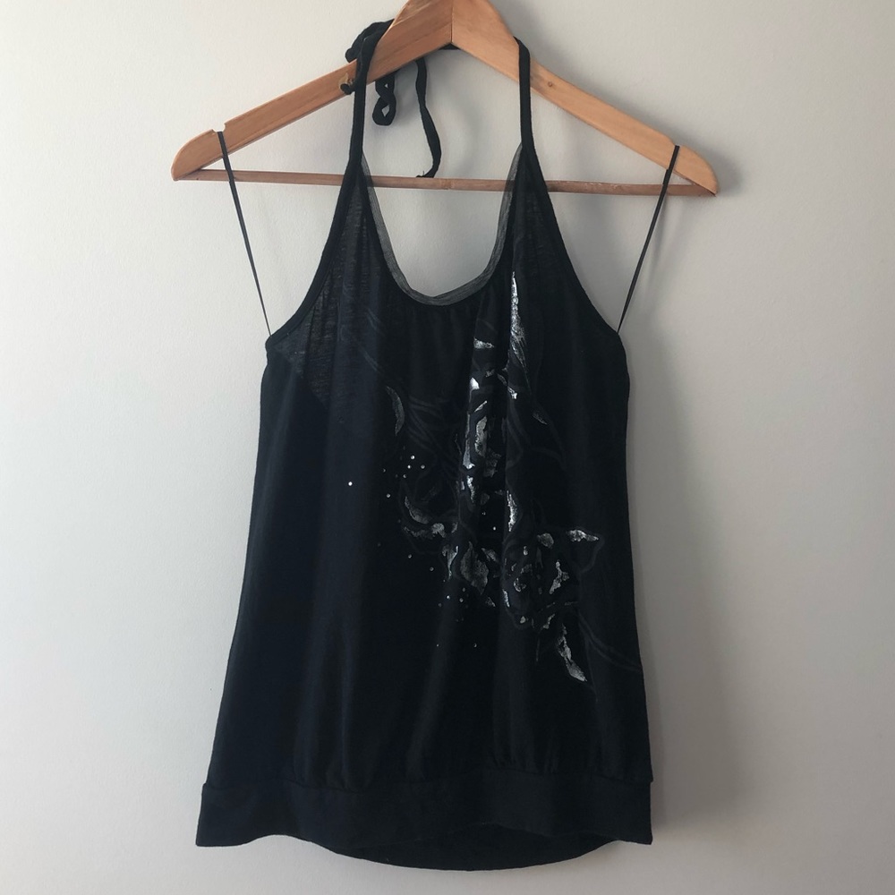 Express Black Halter Top Size Small